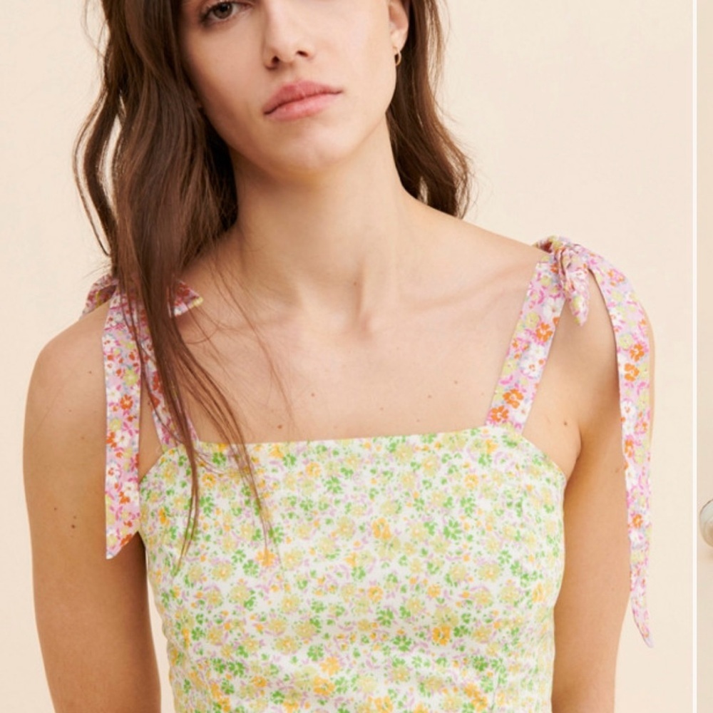 Floral Maxi Dress in Cream and Pink cecilia maxi dress by Lost and Wander size s - Picture 3 of 7